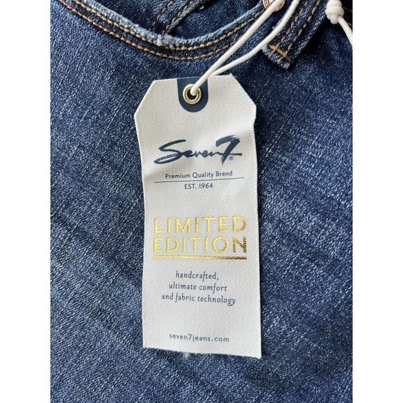 Seven 7 Women's Size 22 Jeans Limited Edition Straight Blue Denim Stretch NWT - Picture 8 of 12